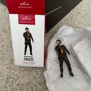 Hallmark Keepsake Star Wars Cassian Andor Ornament - Black and Brown